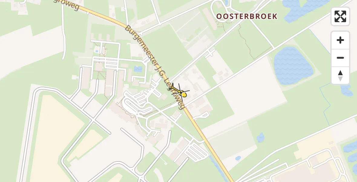 Routekaart van de vlucht: Ambulancehelikopter naar Groningen Airport Eelde