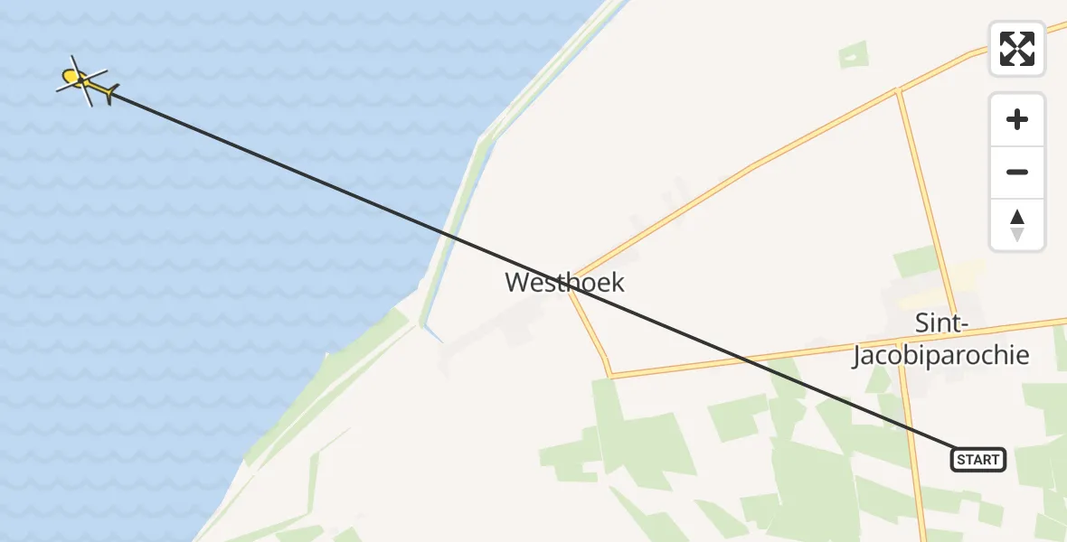 Routekaart van de vlucht: Ambulancehelikopter naar Formerum