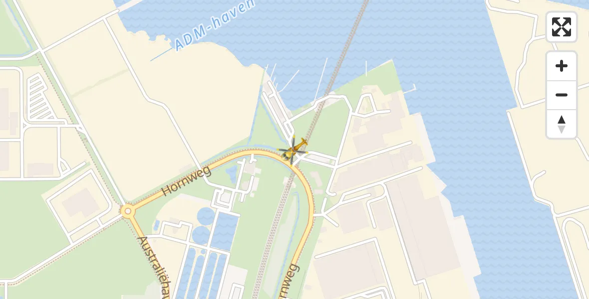 Vluchtroute Traumahelikopter Amsterdam Heliport - Amsterdam Heliport, 17 januari 2024, 15:31