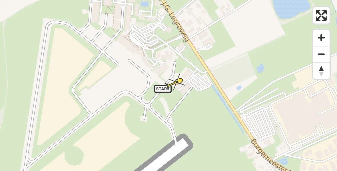 Routekaart van de vlucht: Lifeliner 4 naar Groningen Airport Eelde