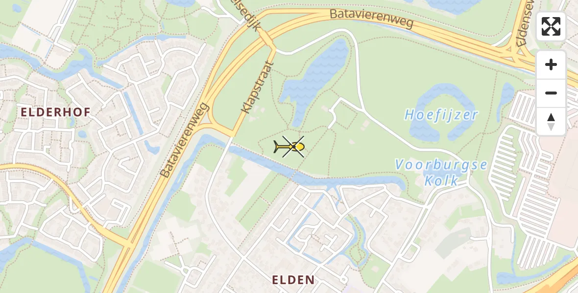 Routekaart van de vlucht: Traumahelikopter naar Arnhem