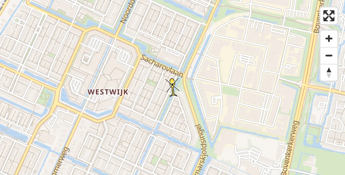 Routekaart van de vlucht: Lifeliner 1 naar Amstelveen