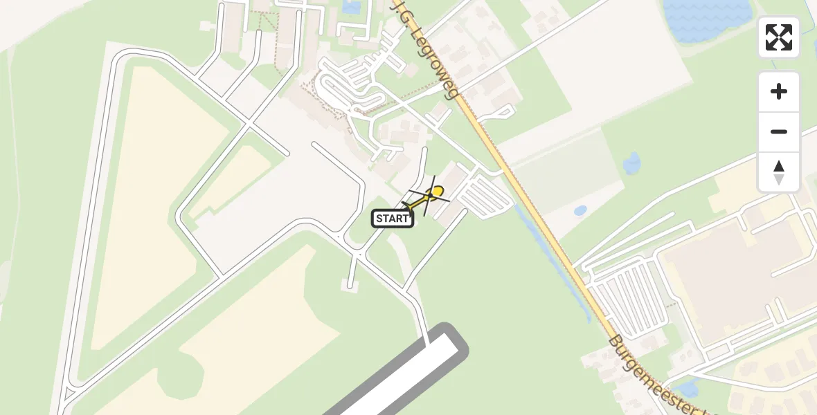 Routekaart van de vlucht: Lifeliner 4 naar Groningen Airport Eelde