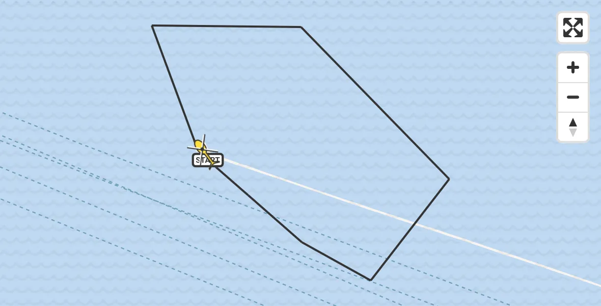 Routekaart van de vlucht: Politiehelikopter naar Hoek van Holland