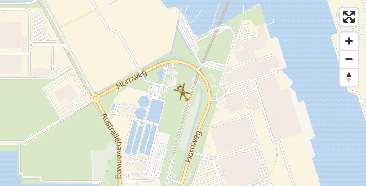 Vluchtroute Traumahelikopter Amsterdam Heliport - Amsterdam Heliport, 18 januari 2024, 13:48