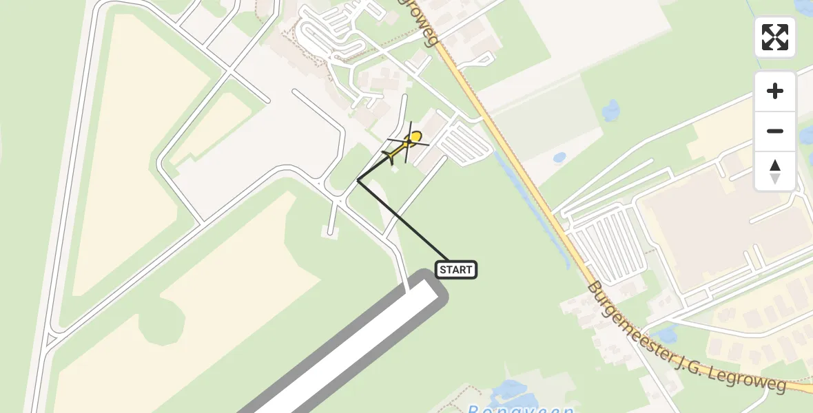 Routekaart van de vlucht: Lifeliner 4 naar Groningen Airport Eelde