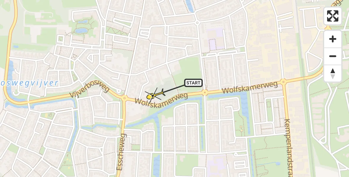 Routekaart van de vlucht: Traumahelikopter naar Vught