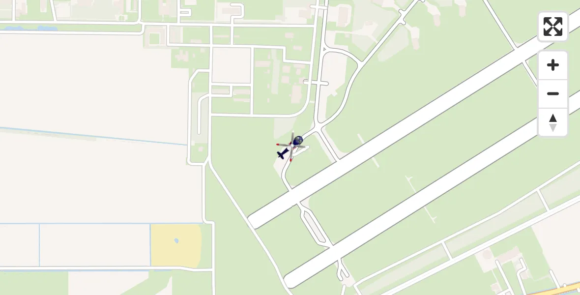 Vluchtroute Politiehelikopter van Vliegbasis Volkel naar Vliegbasis Volkel