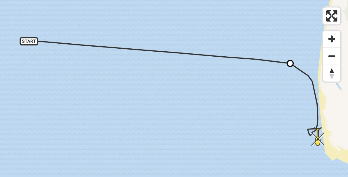 Routekaart van de vlucht: NCG06 naar Den Hoorn