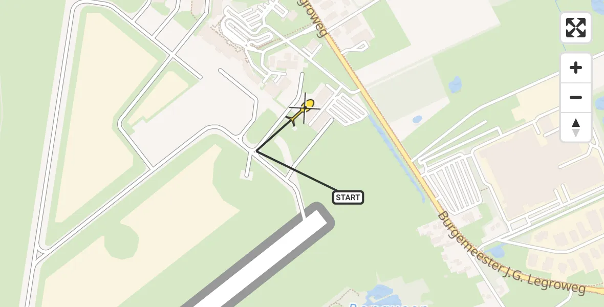 Routekaart van de vlucht: Lifeliner 4 naar Groningen Airport Eelde