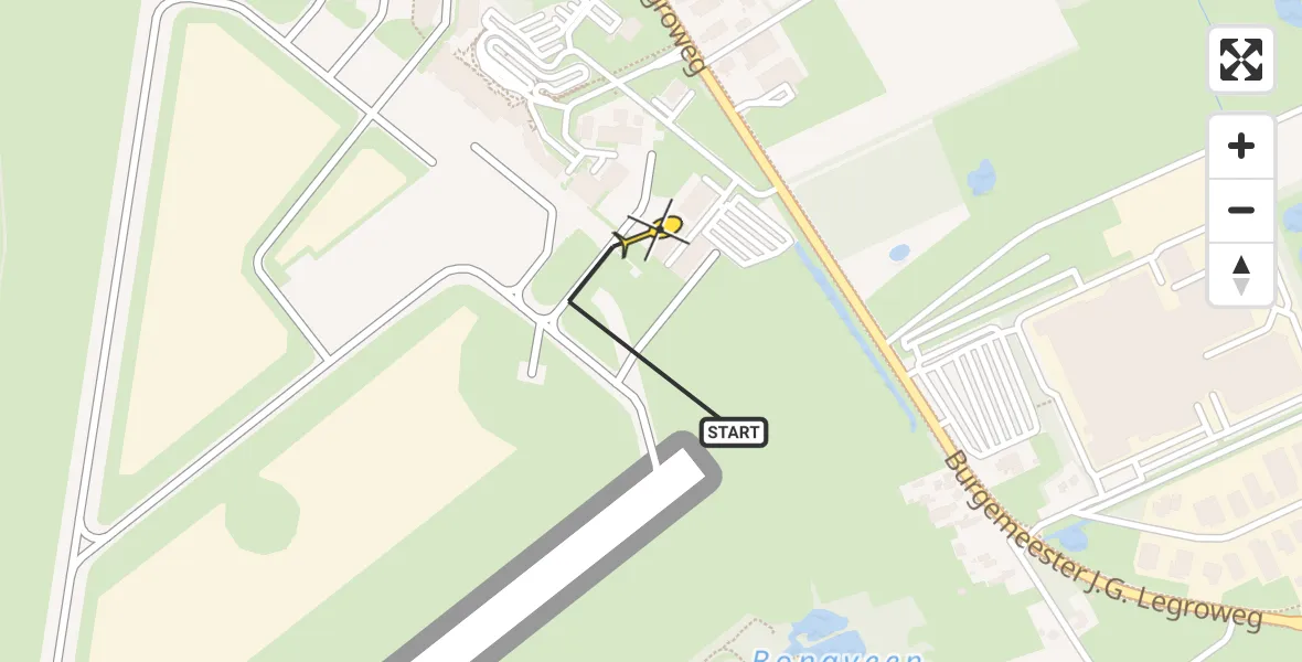 Routekaart van de vlucht: Lifeliner 4 naar Groningen Airport Eelde