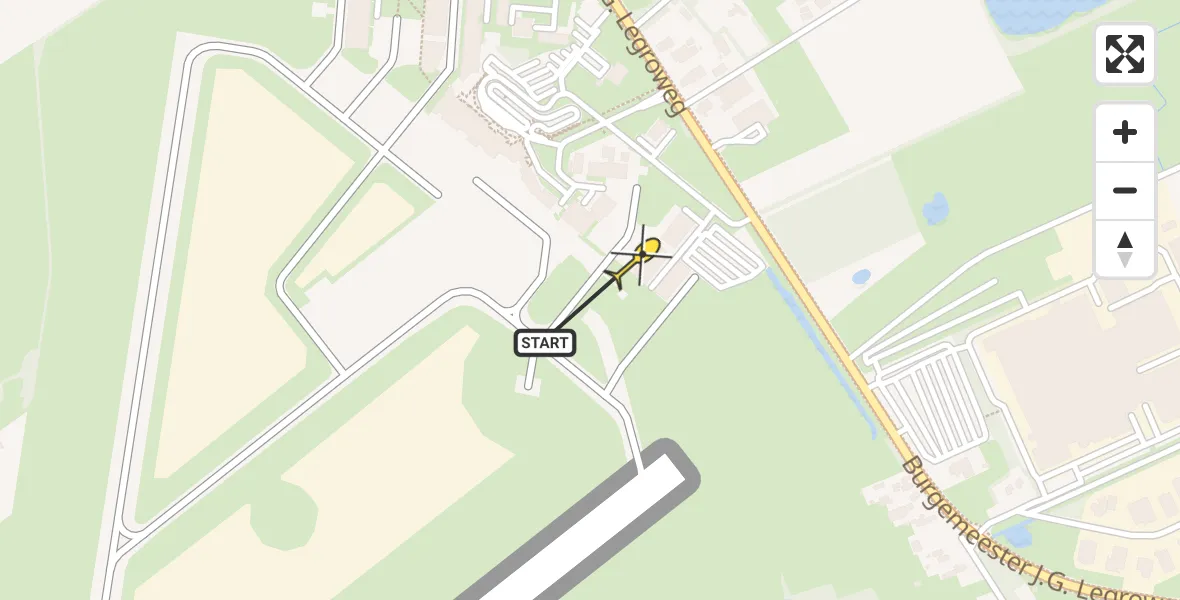 Routekaart van de vlucht: Lifeliner 4 naar Groningen Airport Eelde