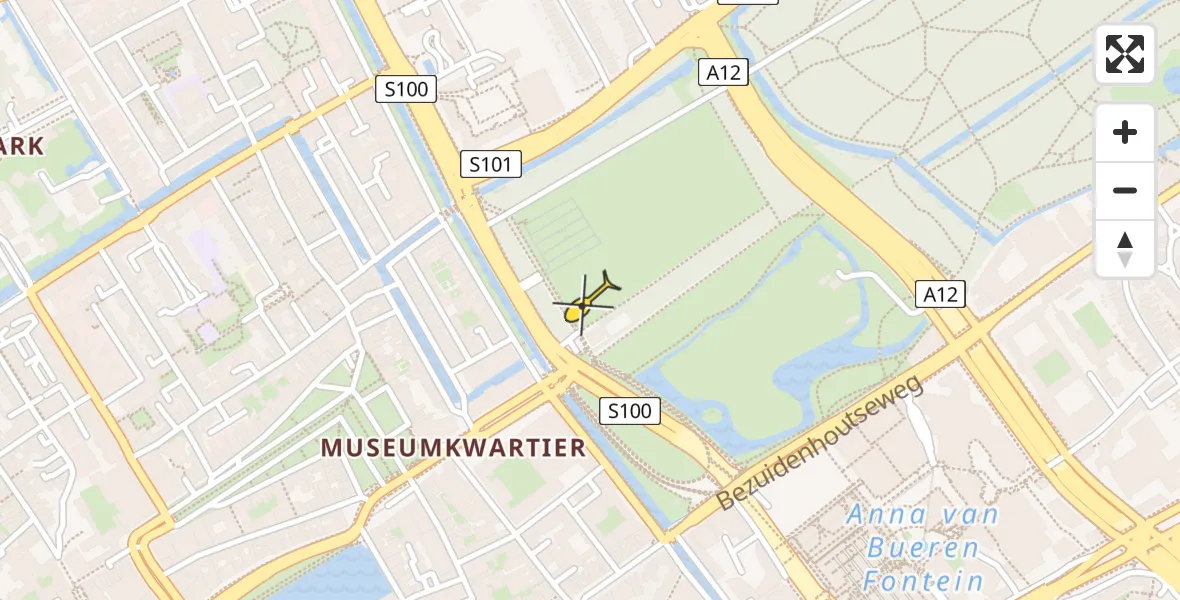 Routekaart van de vlucht: Lifeliner 2 naar Den Haag