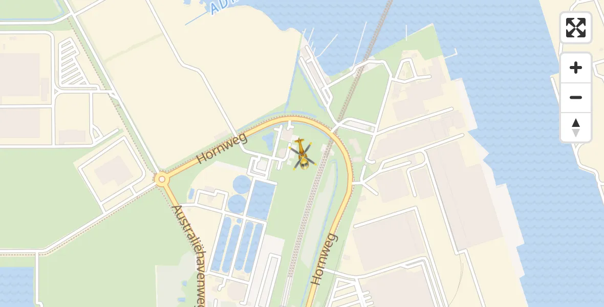 Vluchtroute Traumahelikopter Amsterdam Heliport - Amsterdam Heliport, 20 januari 2024, 18:56