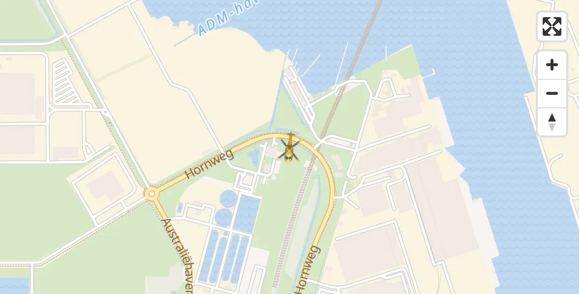 Vluchtroute Traumahelikopter Amsterdam Heliport - Amsterdam Heliport, 20 januari 2024, 22:26