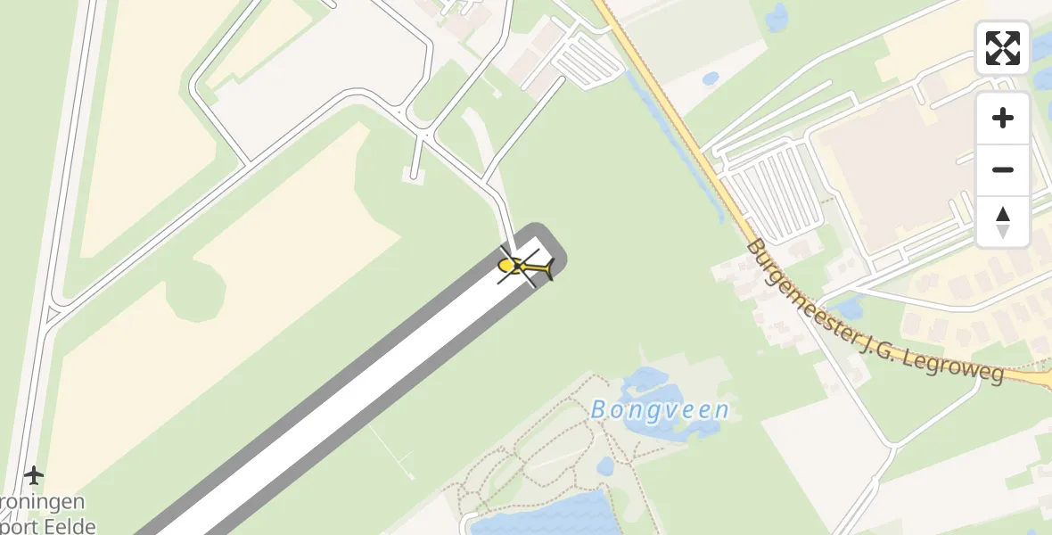 Routekaart van de vlucht: Lifeliner 4 naar Groningen Airport Eelde