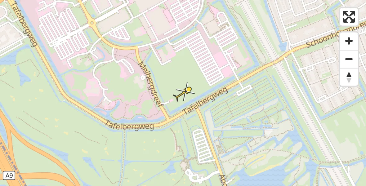 Vluchtroute Traumahelikopter van Academisch Medisch Centrum (AMC) naar Academisch Medisch Centrum (AMC)