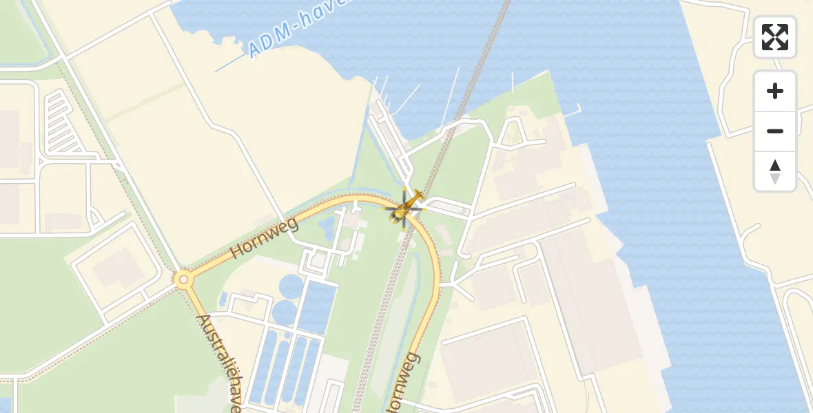 Vluchtroute Traumahelikopter Amsterdam Heliport - Amsterdam Heliport, 21 januari 2024, 11:20