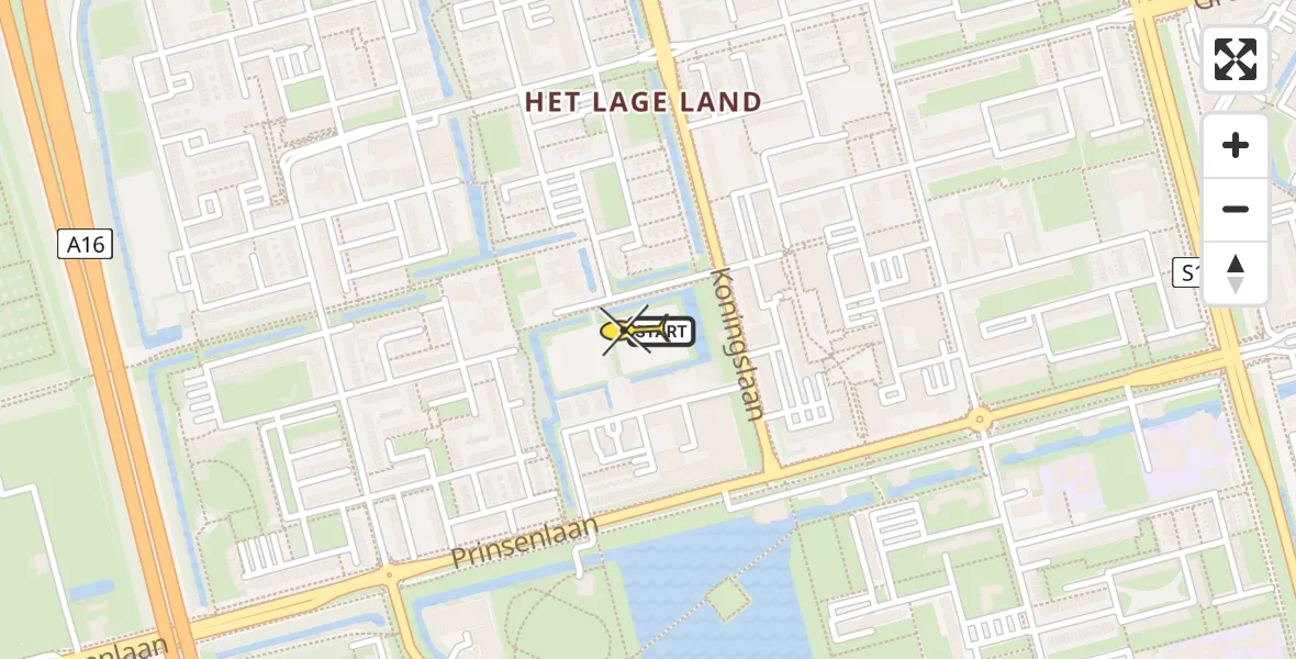 Routekaart van de vlucht: Lifeliner 2 naar Rotterdam