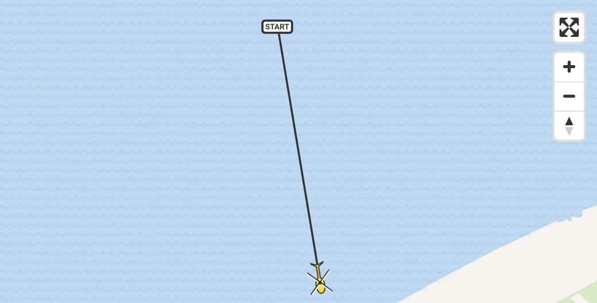 Routekaart van de vlucht: Ambulancehelikopter naar St.-Annaparochie