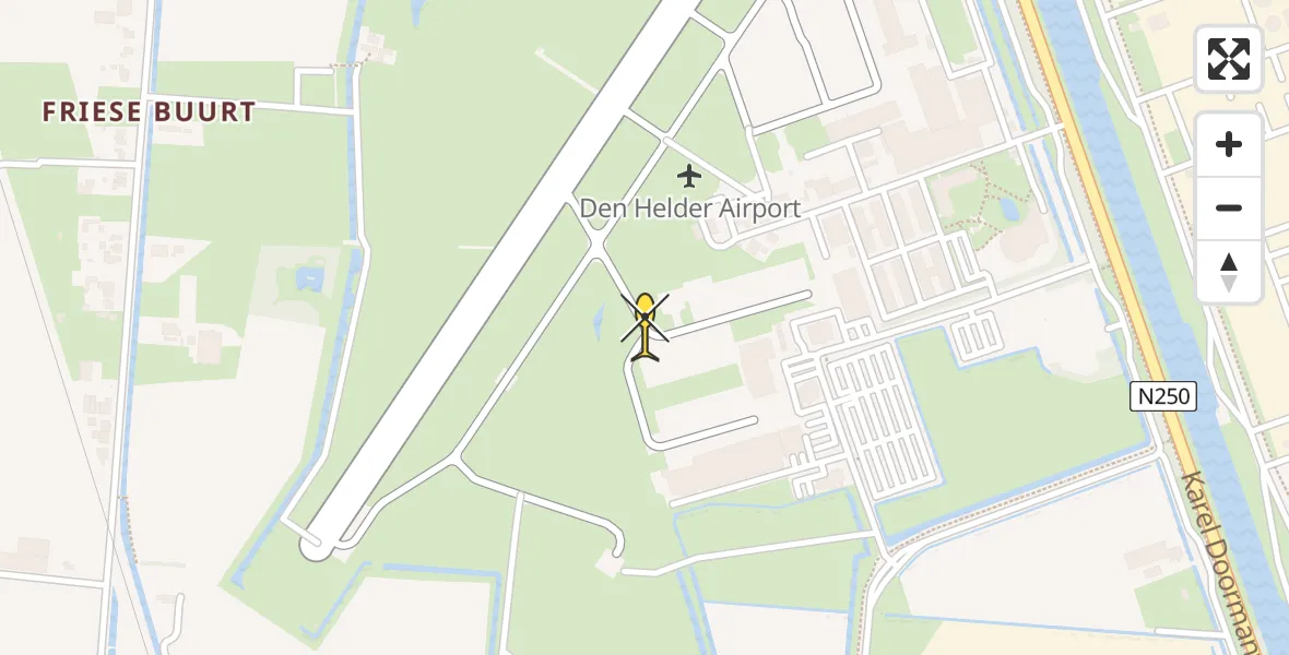 Vluchtroute  van Vliegveld De Kooy naar Vliegveld De Kooy