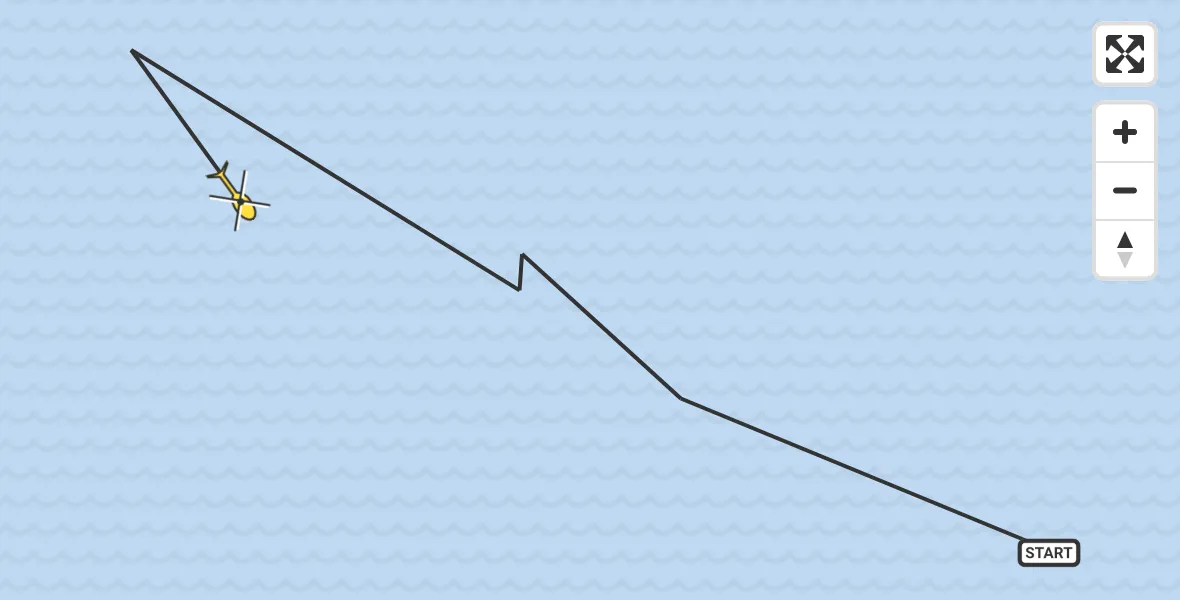 Vluchtroute Ambulancehelikopter van Formerum naar Formerum