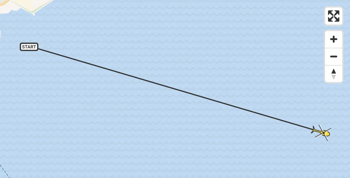Routekaart van de vlucht: Ambulancehelikopter naar Formerum