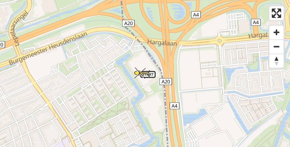 Routekaart van de vlucht: Lifeliner 2 naar Vlaardingen