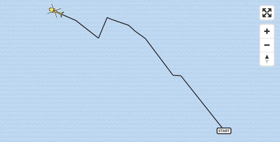 Routekaart van de vlucht: Ambulanceheli naar Oosterend