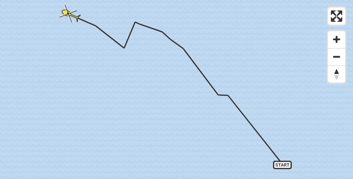 Routekaart van de vlucht: Ambulancehelikopter naar Oosterend