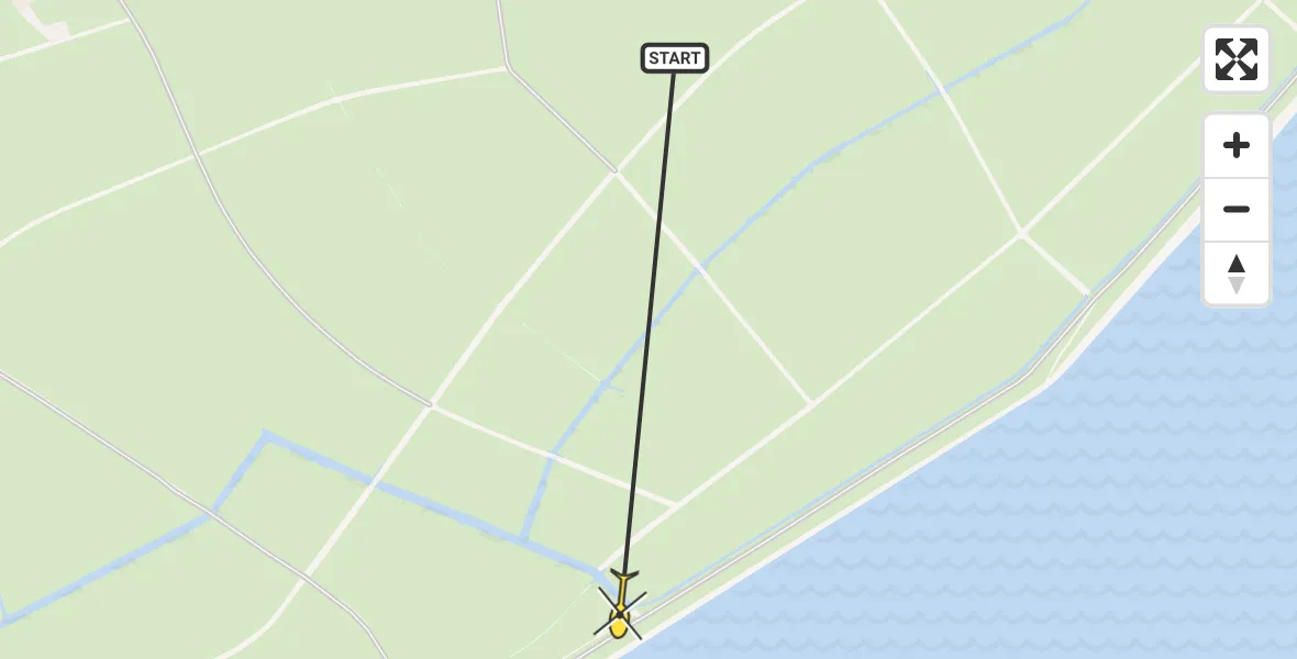 Routekaart van de vlucht: Ambulancehelikopter naar Lies