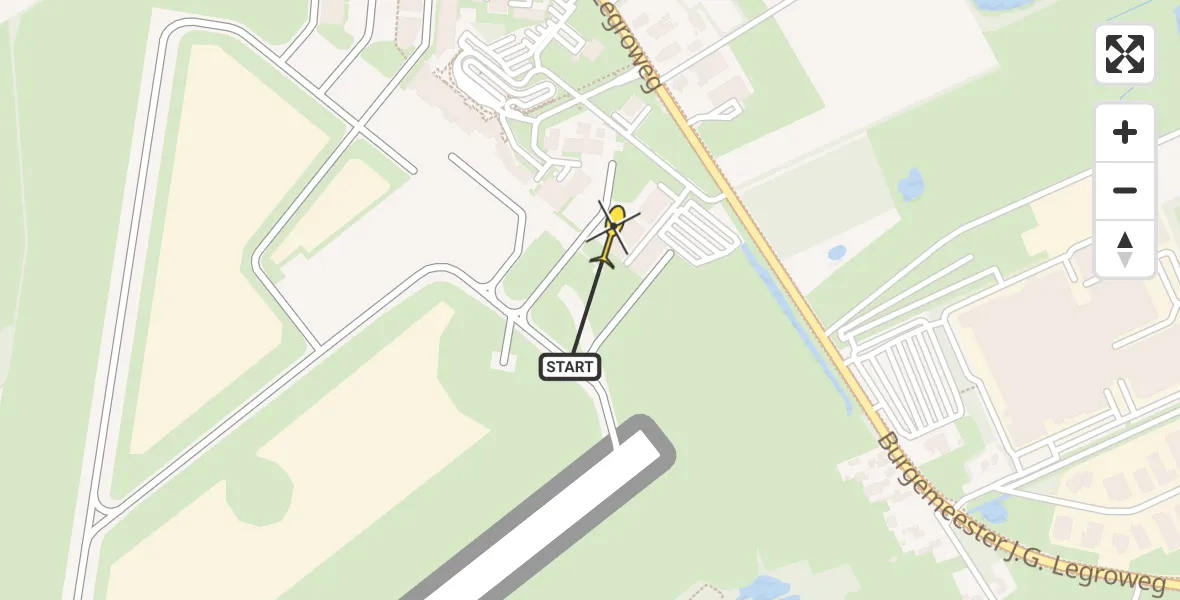 Routekaart van de vlucht: Lifeliner 4 naar Groningen Airport Eelde