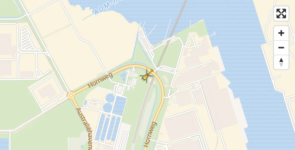 Vluchtroute Traumahelikopter Amsterdam Heliport - Amsterdam Heliport, 23 januari 2024, 14:12