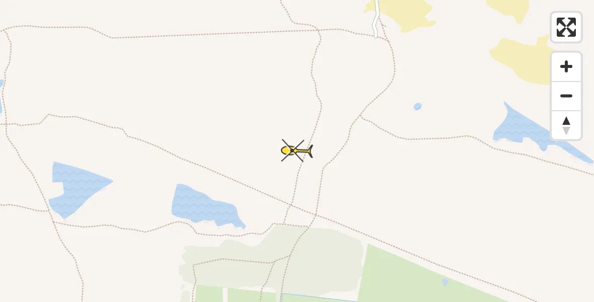 Routekaart van de vlucht: Ambulancehelikopter naar Ballum