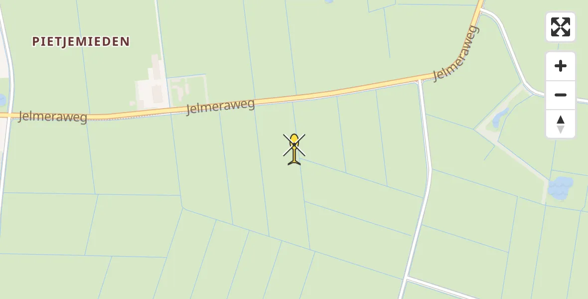 Routekaart van de vlucht: Ambulancehelikopter naar Ballum