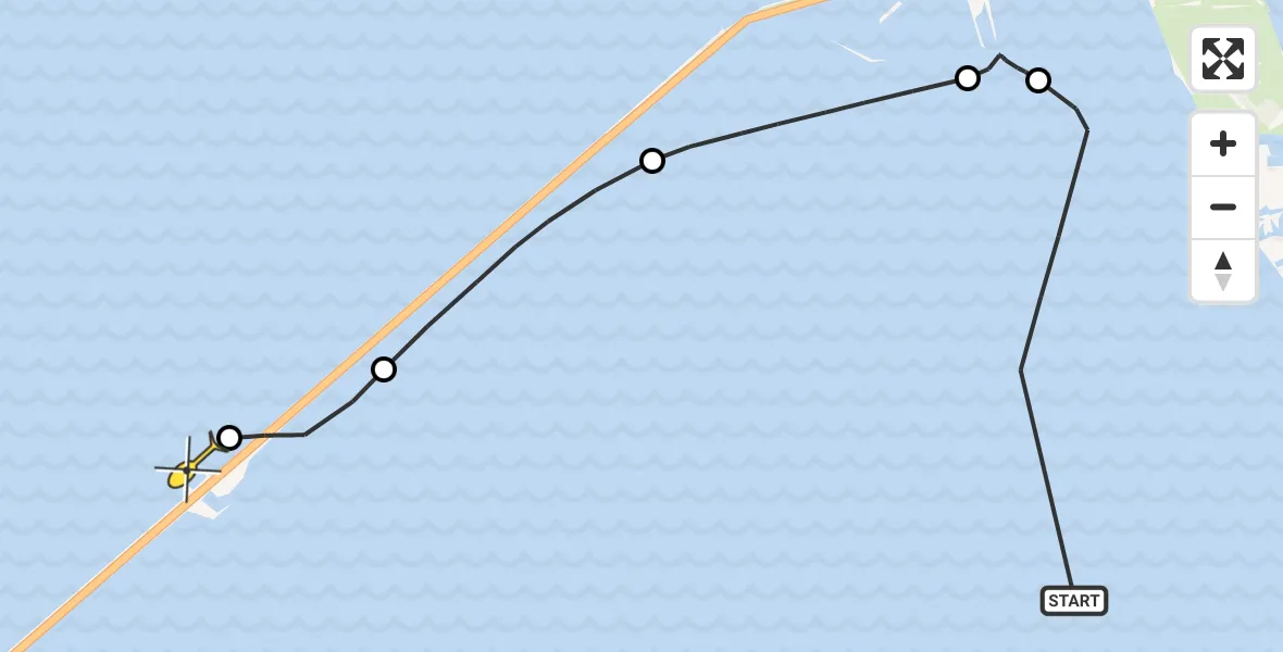 Routekaart van de vlucht: NCG06 naar Harlingen