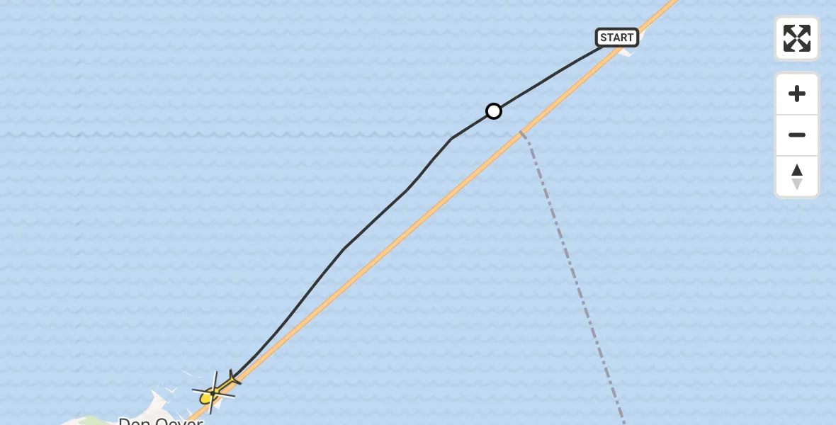 Routekaart van de vlucht: NCG06 naar Den Oever