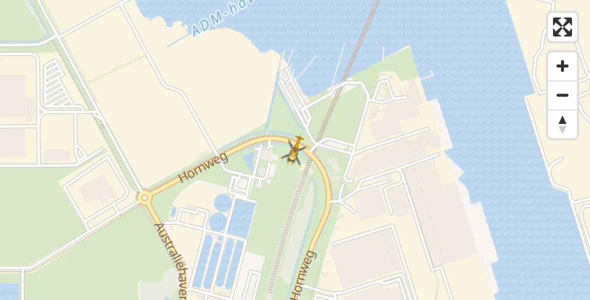 Vluchtroute Traumahelikopter Amsterdam Heliport - Amsterdam Heliport, 24 januari 2024, 16:45