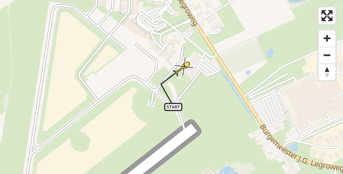 Routekaart van de vlucht: Lifeliner 4 naar Groningen Airport Eelde