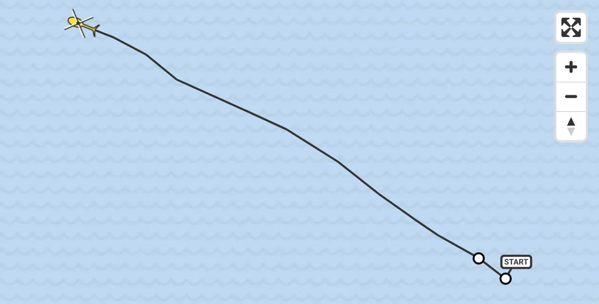 Routekaart van de vlucht: Ambulancehelikopter naar Oosterend