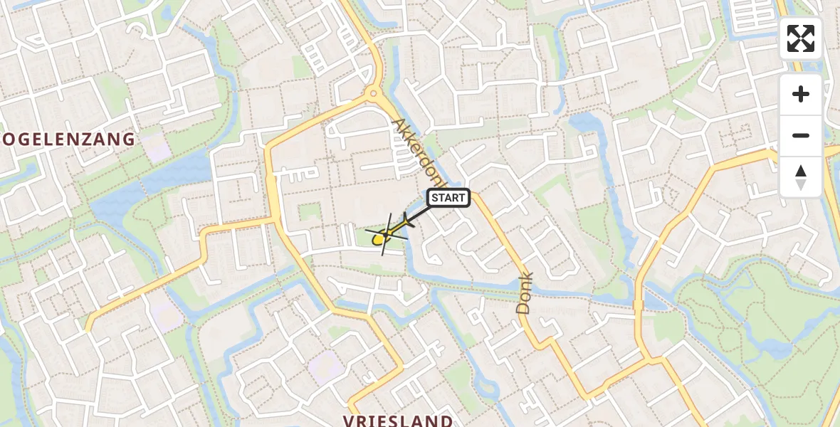 Routekaart van de vlucht: Lifeliner 2 naar Spijkenisse