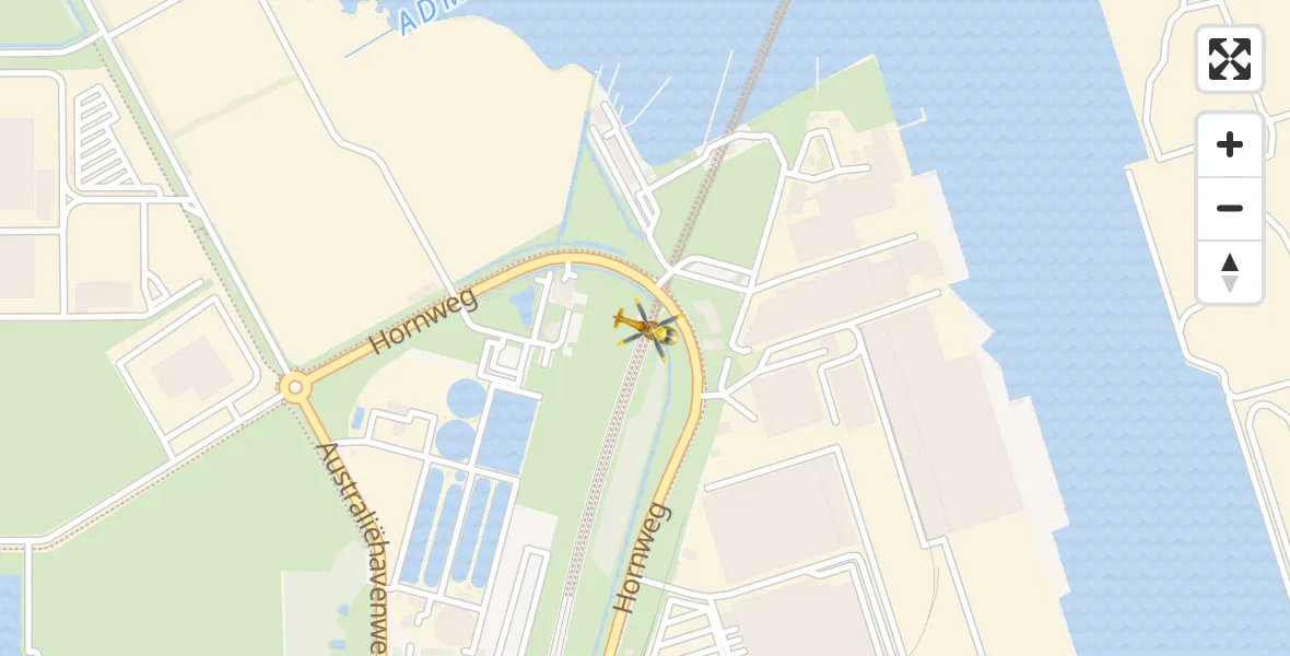 Vluchtroute Traumahelikopter Amsterdam Heliport - Amsterdam Heliport, 26 januari 2024, 11:06