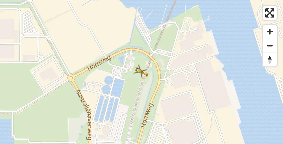 Vluchtroute Traumahelikopter Amsterdam Heliport - Amsterdam Heliport, 26 januari 2024, 11:10