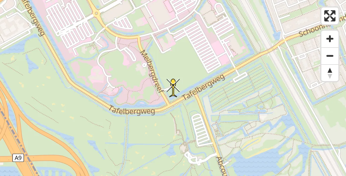 Vluchtroute Traumahelikopter van Academisch Medisch Centrum (AMC) naar Academisch Medisch Centrum (AMC)