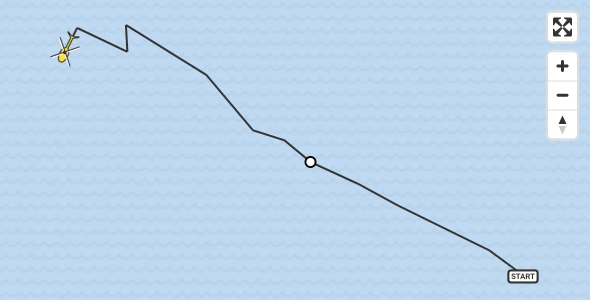 Routekaart van de vlucht: Ambulancehelikopter naar Oosterend