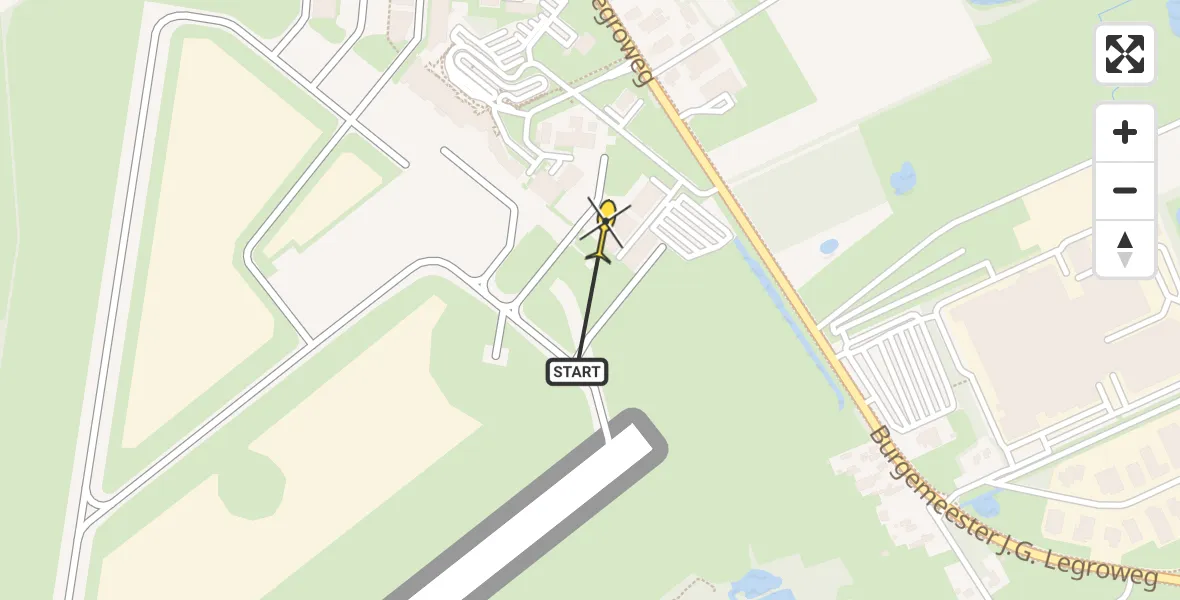 Routekaart van de vlucht: Lifeliner 4 naar Groningen Airport Eelde