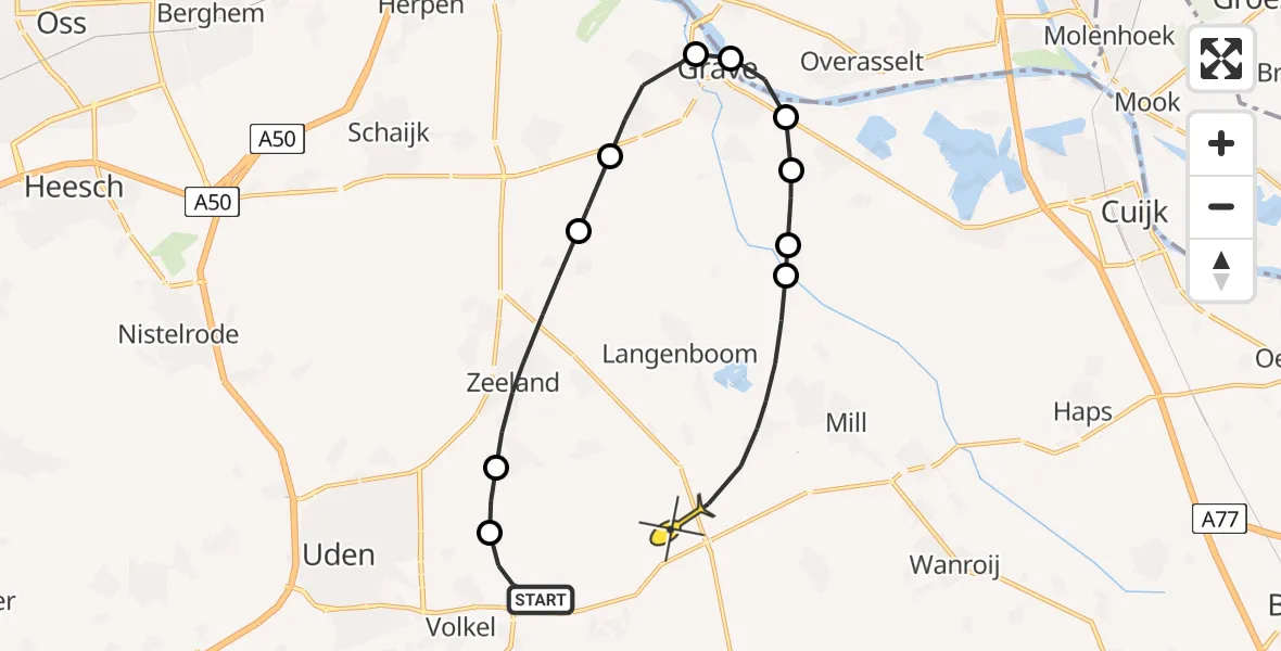 Routekaart van de vlucht: Lifeliner 3 naar Odiliapeel