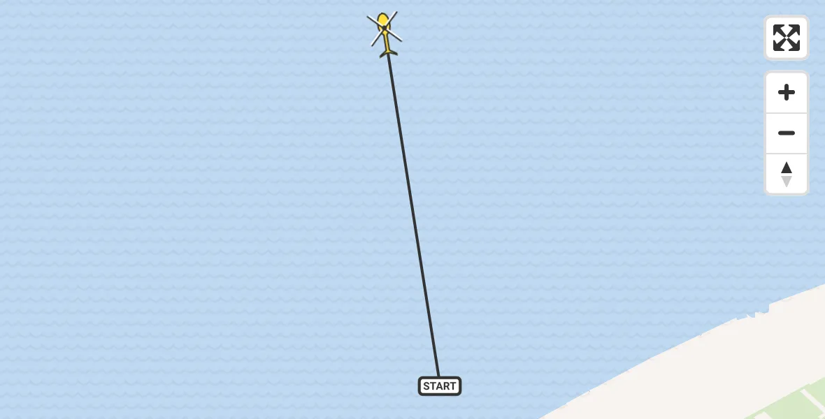 Routekaart van de vlucht: Ambulancehelikopter naar Ballum