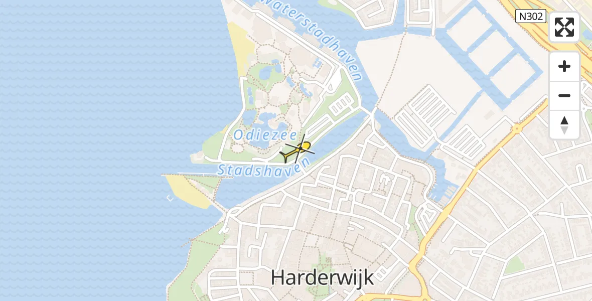 Routekaart van de vlucht: Traumaheli naar Harderwijk