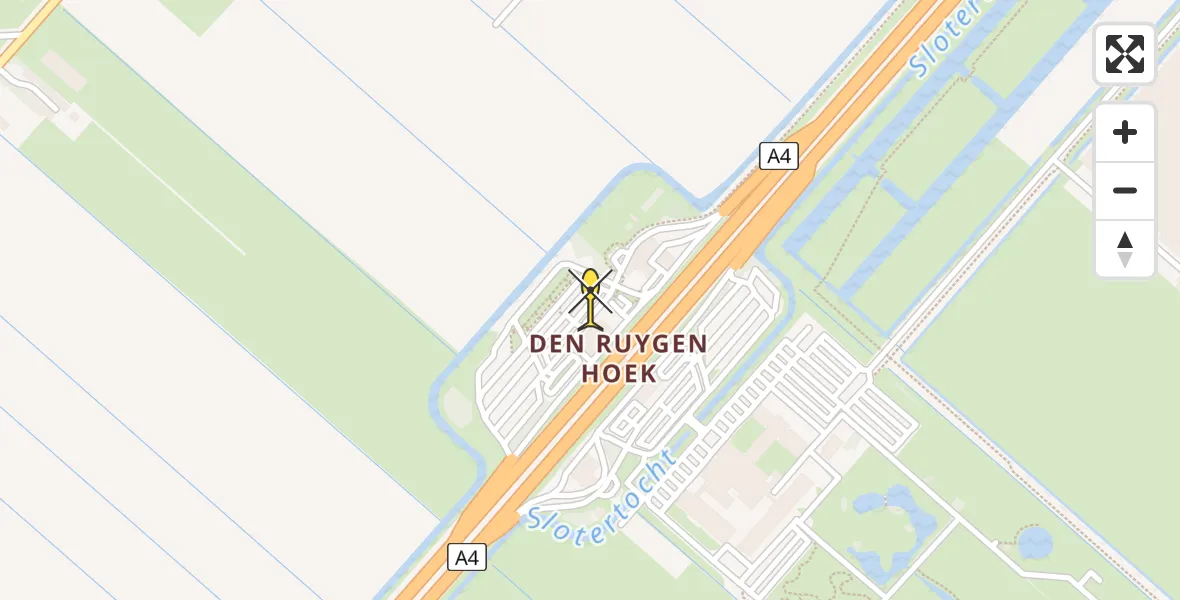 Routekaart van de vlucht: Traumahelikopter naar Hoofddorp